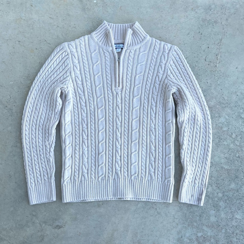 Vintage y2k Croft & Barrow Cable Knit Quarter Zip Sweater